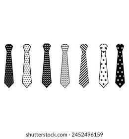 Tie icon vector set. Necktie illustration sign collection. Cravat symbol or logo.