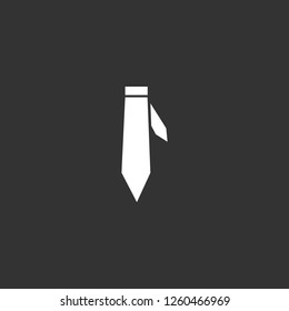 tie icon vector. tie sign on black background. tie icon for web and app