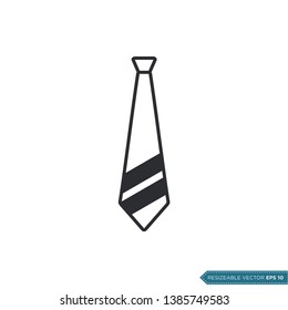 Tie Icon Vector Template Flat Design