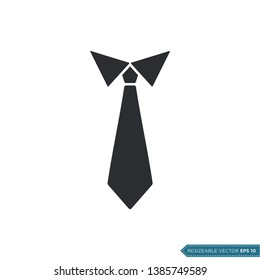 Tie Icon Vector Template Flat Design