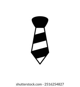 Icono de corbata con fondo blanco Vector Ilustración de stock