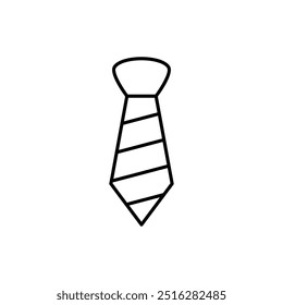 tie icon with white background vector stock illustration