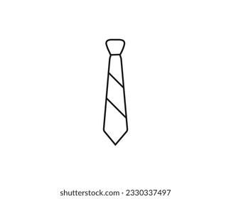 The tie icon.Necktie and neckcloth symbol.Flat Vector illustration.Line tie icon illustration isolated vector sign symbol.Vector illustration. Suitable for website design, logo, app, template, and ui.