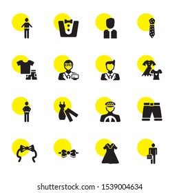 tie icons. Editable 16 tie icons. Included icons such as Businessman, Clothing, Bow Tie, Bow Chino Shorts, Taxi driver, Clothes, Man, Suit. trendy icons for web.