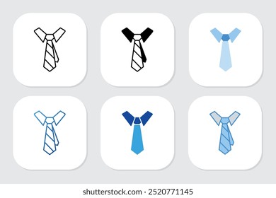 tie icons with various design styles