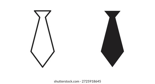 Iconos de corbata. Icono lineal de Vector aislado sobre fondo blanco.