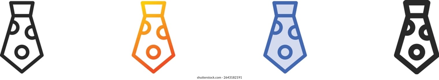tie icon.Thin Linear, Gradient, Blue Stroke and bold Style Design Isolated On White Background