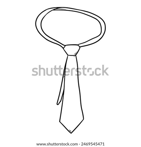 tie illustration outline isolated vector