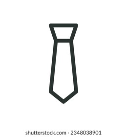 Icono aislado de la marca, icono del vector necktie con trazo editable