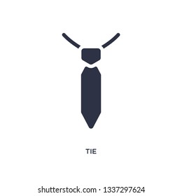 tie isolated icon. Simple element illustration from clothes concept. tie editable logo symbol design on white background. Can be use for web and mobile.