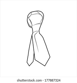 Tie isolated on white background.