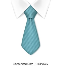 Tie isolated on white background. Business man concept. Vector illustration.