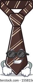tie isolated super cool with on the cartoon