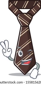 tie isolated two finger with on the cartoon