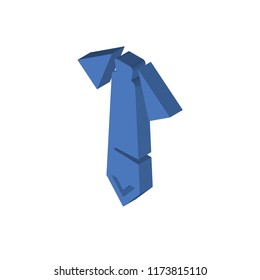 Tie isometric left top view 3D icon