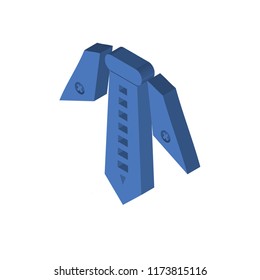 Tie isometric left top view 3D icon