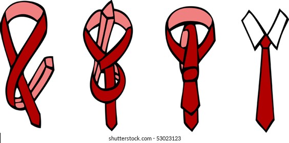 Tie knot. Vector illustration.