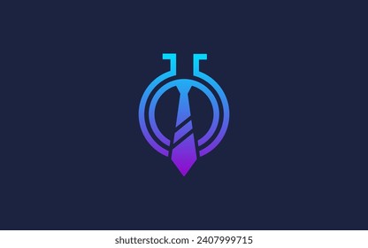 tie with lab logo icon design vector design template inspiration