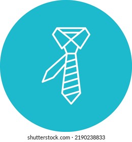 Tie line circle icon vector image. Can also be used for web apps, mobile apps and print media.