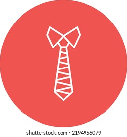Tie line circle icon vector image. Can also be used for web apps, mobile apps and print media.