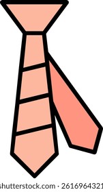 Tie Line Filled Vector Icon Design