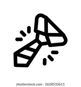 tie line icon. Clean and minimalist vector icon for websites, mobile apps, presentations, and logos. Fully scalable and customizable for any project.