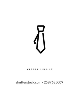 Tie Line Icon. Editable Stroke