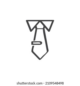 Tie line icon. linear style sign for mobile concept and web design. Necktie outline vector icon. Business dress code symbol, logo illustration. Vector graphics