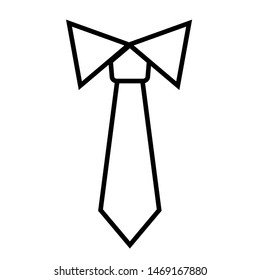 Tie line icon, logo isolated on white background