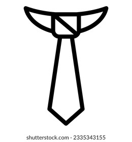 Icono de línea de tiempo. Ilustración del vector necktie aislada en blanco. Diseño de estilo de esquema de ropa formal, diseñado para web y aplicación. Eps 10