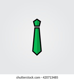 tie line icon, outline vector logo illustration, filled color linear pictogram isolated on white