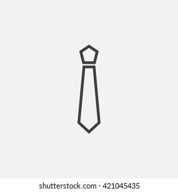 tie line icon, outline vector logo illustration, linear pictogram isolated on white