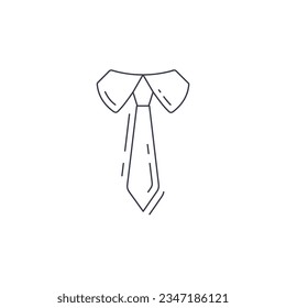 Tie line icon, Tie thin line icon.