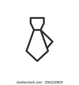 Tie line icon. Web symbol for web and apps. Sign design in outline style. Tie stroke object.