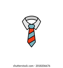 tie line illustration colored icon. element of business illustration icons. Signs, symbols can be used for web, logo, mobile app, UI, UX