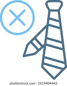 Tie Line Two Colour Icon
