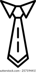 Tie Line Vector Icon Design