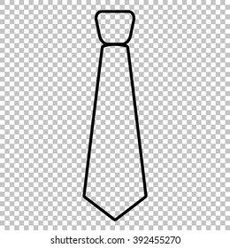 Tie line vector icon on transparent background