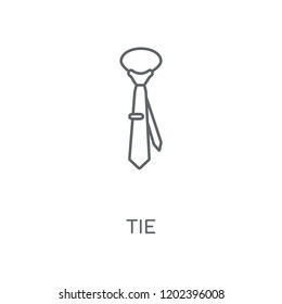 Tie linear icon. Tie concept stroke symbol design. Thin graphic elements vector illustration, outline pattern on a white background, eps 10.