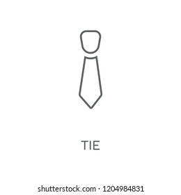 Tie linear icon. Tie concept stroke symbol design. Thin graphic elements vector illustration, outline pattern on a white background, eps 10.