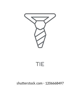 Tie linear icon. Tie concept stroke symbol design. Thin graphic elements vector illustration, outline pattern on a white background, eps 10.