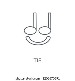 Tie linear icon. Tie concept stroke symbol design. Thin graphic elements vector illustration, outline pattern on a white background, eps 10.