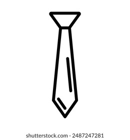Tie linear logo mark in black and white