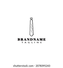 tie logo cartoon design template icon black modern isolated illustration
