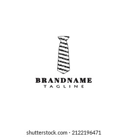 tie logo cartoon icon design template black modern isolated vector illustration