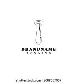 tie logo cartoon icon template black modern isolated vector illustration