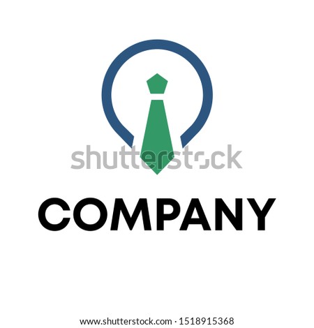 Tie logo design on map local shape