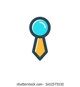 tie logo design template sign