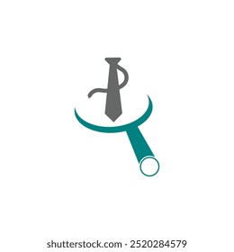 Krawatte Logo Illustration flaches Design
