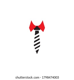 Tie logo illustration vector template